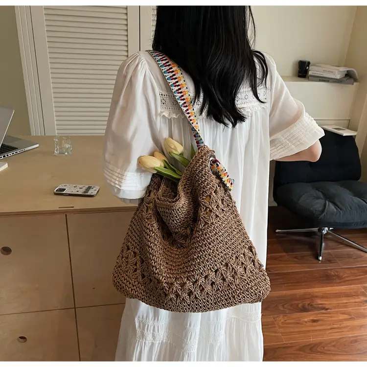Large Capacity Woven Straw Bag for Summer Vacation — feature 13