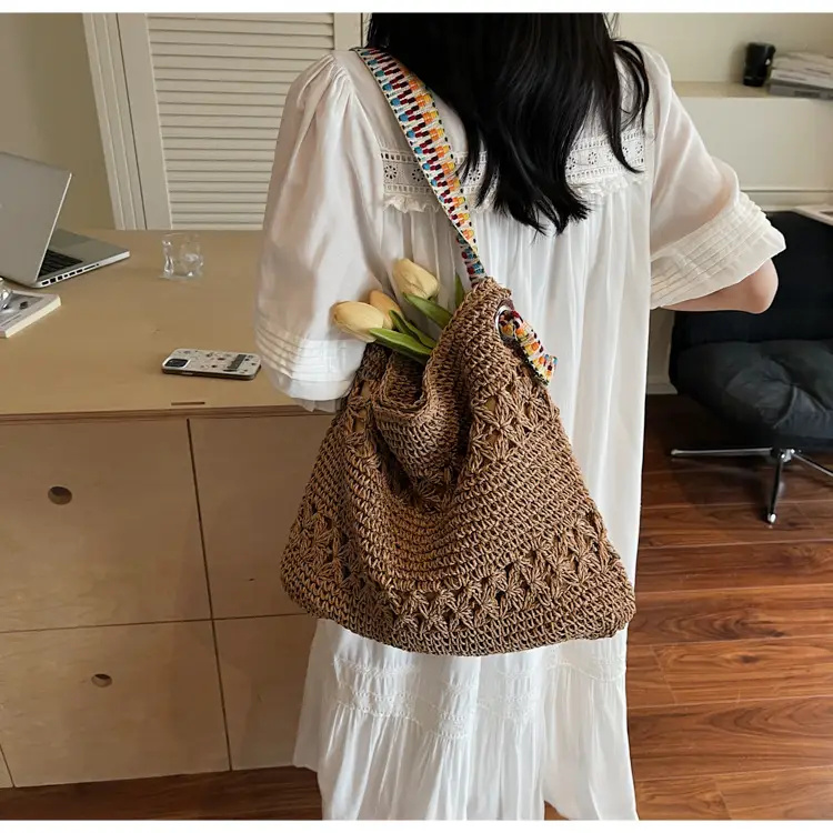 Large Capacity Woven Straw Bag for Summer Vacation — feature 14