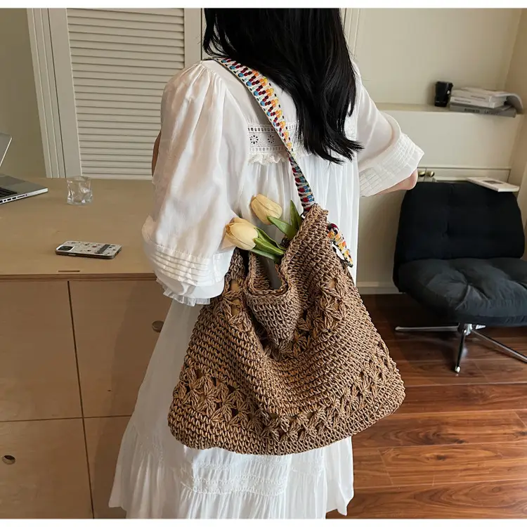 Large Capacity Woven Straw Bag for Summer Vacation — feature 15