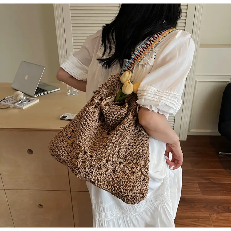 Large Capacity Woven Straw Bag for Summer Vacation — feature 16