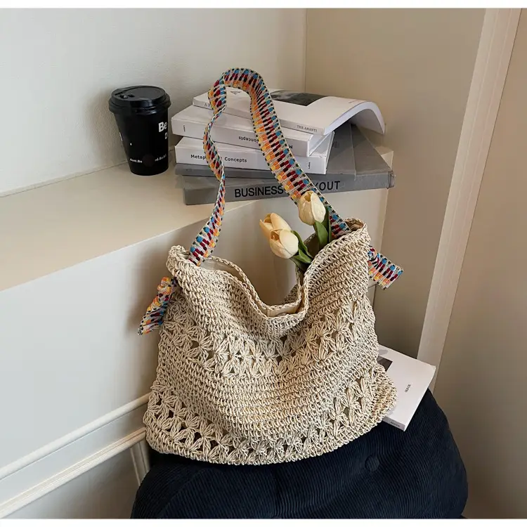 Large Capacity Woven Straw Bag for Summer Vacation — feature 17