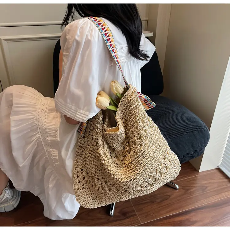 Large Capacity Woven Straw Bag for Summer Vacation — feature 22