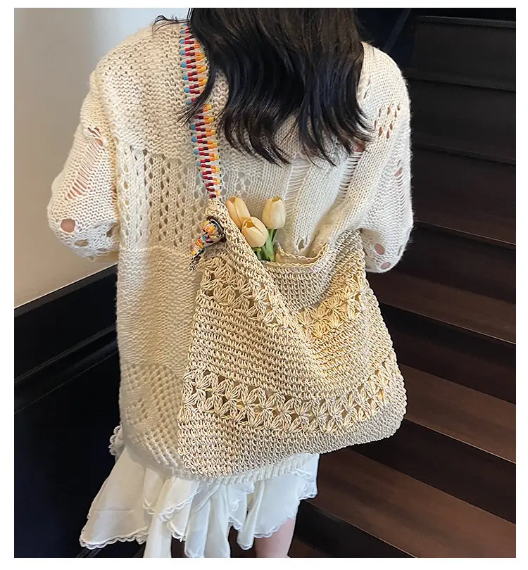 Large Capacity Woven Straw Bag for Summer Vacation — feature 3