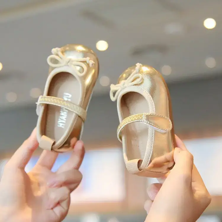 Baby Girl's Silver Leather Princess Shoes One Year Old
