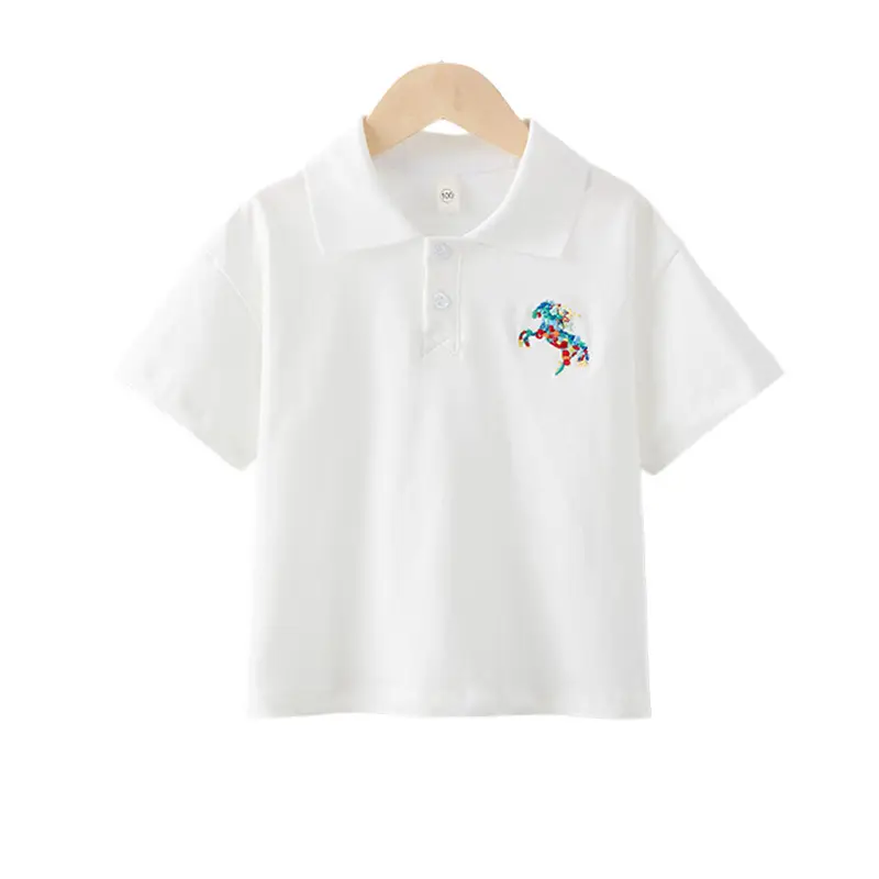 Boys White Polo Shirt Short Sleeve 2025