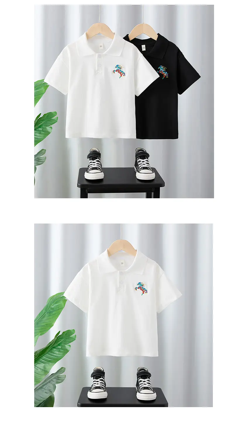 Boys White Polo Shirt Short Sleeve 2025 — feature 6