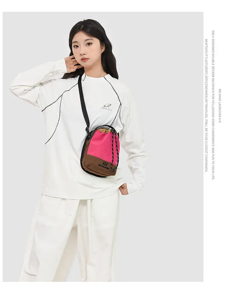Japanese Korean Contrasting Green Yellow Crossbody Bag — feature 11
