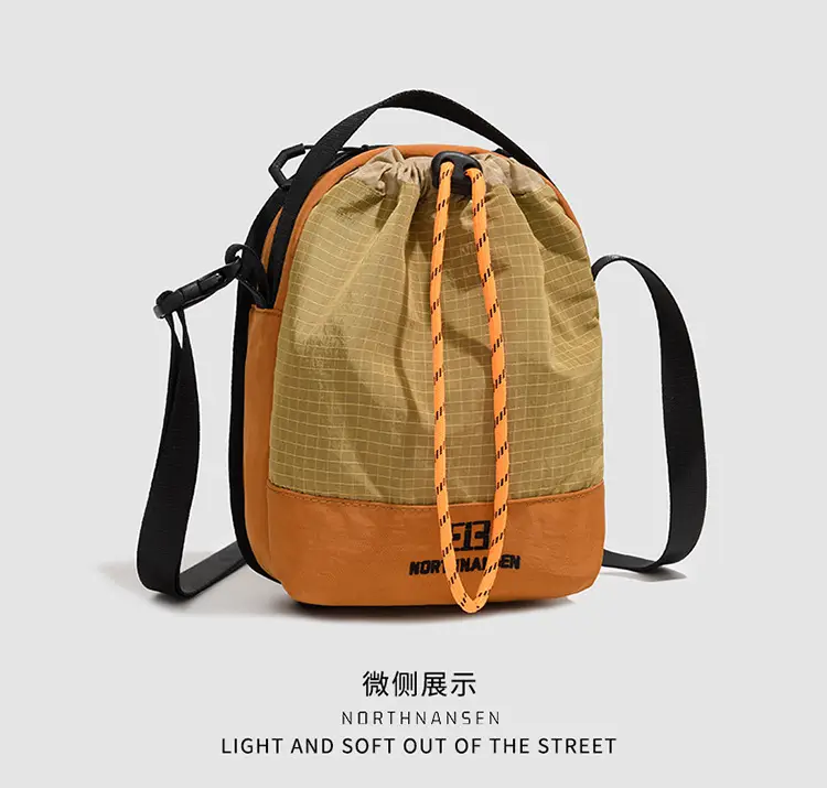 Japanese Korean Contrasting Green Yellow Crossbody Bag — feature 19