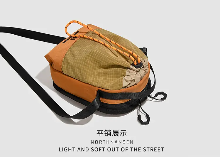 Japanese Korean Contrasting Green Yellow Crossbody Bag — feature 23