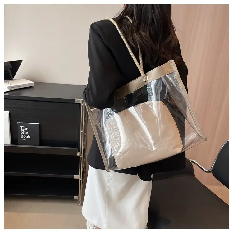 Transparent Waterproof Pvc Mother-in-Law Bag Satchel Small Square Bag Summer New Versatile Shoulder Bag Simple Women's Bag — feature 28