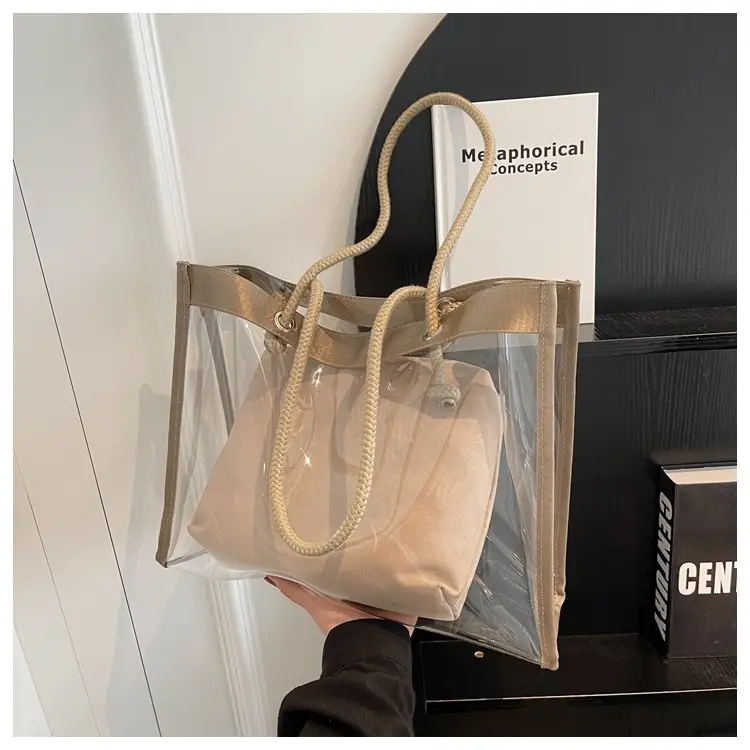 Transparent Waterproof Pvc Mother-in-Law Bag Satchel Small Square Bag Summer New Versatile Shoulder Bag Simple Women's Bag — feature 33