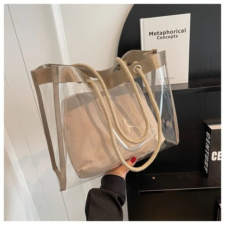 Transparent Waterproof Pvc Mother-in-Law Bag Satchel Small Square Bag Summer New Versatile Shoulder Bag Simple Women's Bag — feature 34