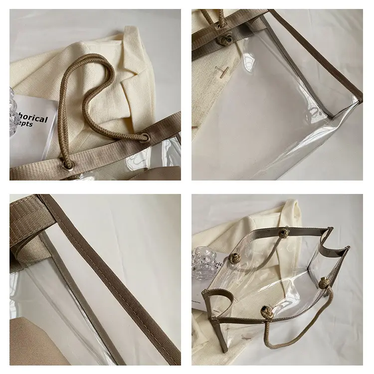 Transparent Waterproof Pvc Mother-in-Law Bag Satchel Small Square Bag Summer New Versatile Shoulder Bag Simple Women's Bag — feature 44
