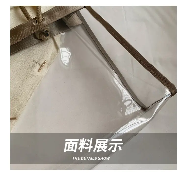 Transparent Waterproof Pvc Mother-in-Law Bag Satchel Small Square Bag Summer New Versatile Shoulder Bag Simple Women's Bag — feature 5