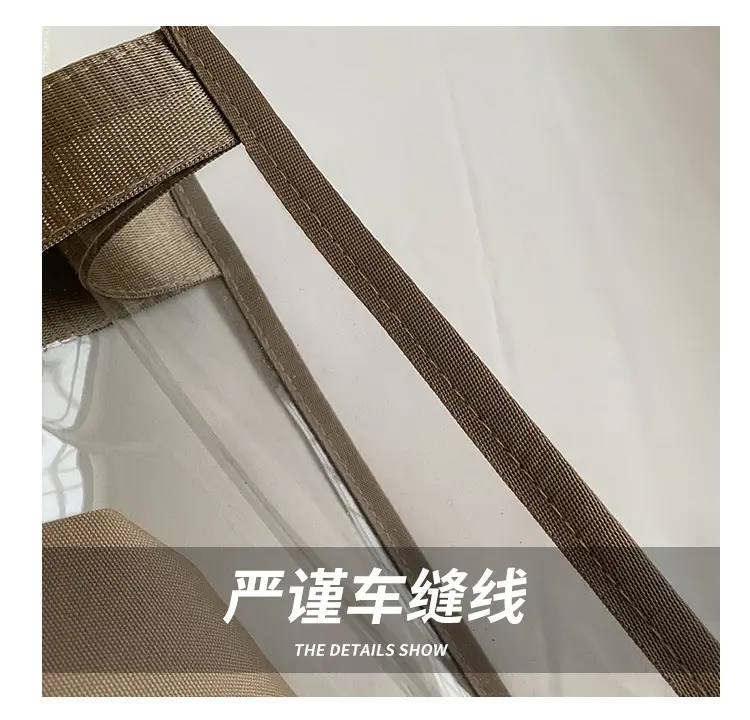 Transparent Waterproof Pvc Mother-in-Law Bag Satchel Small Square Bag Summer New Versatile Shoulder Bag Simple Women's Bag — feature 6