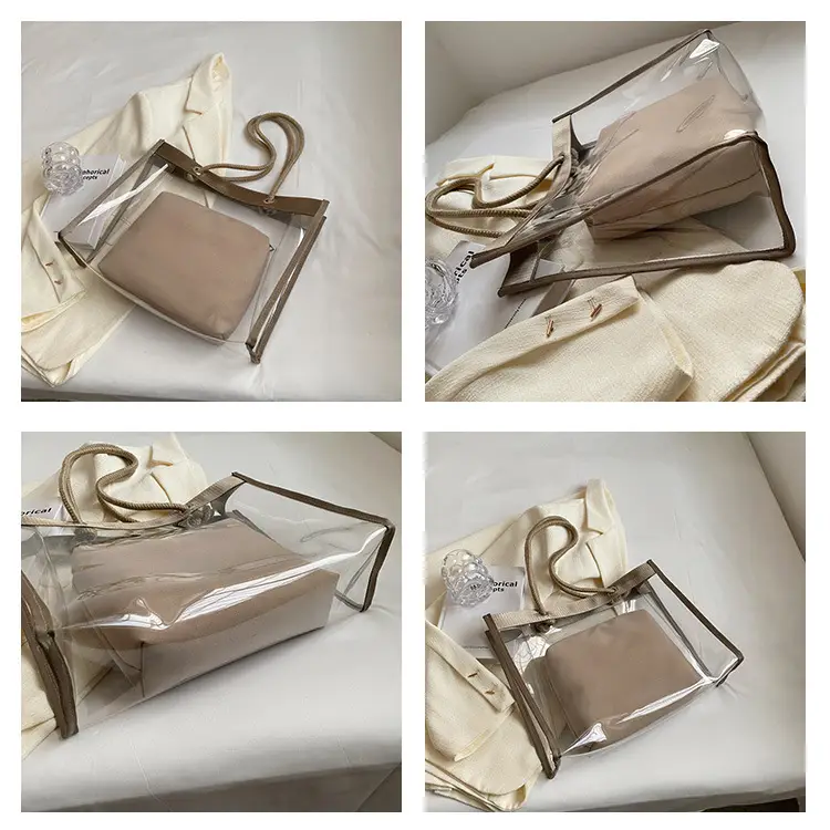 Transparent Waterproof Pvc Mother-in-Law Bag Satchel Small Square Bag Summer New Versatile Shoulder Bag Simple Women's Bag — feature 9
