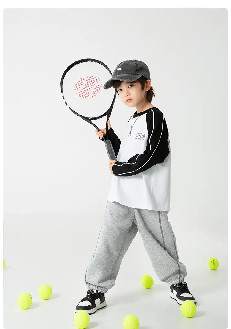 Haima Boys' Antibacterial Pure Cotton Long Sleeve T-Shirt — feature 11