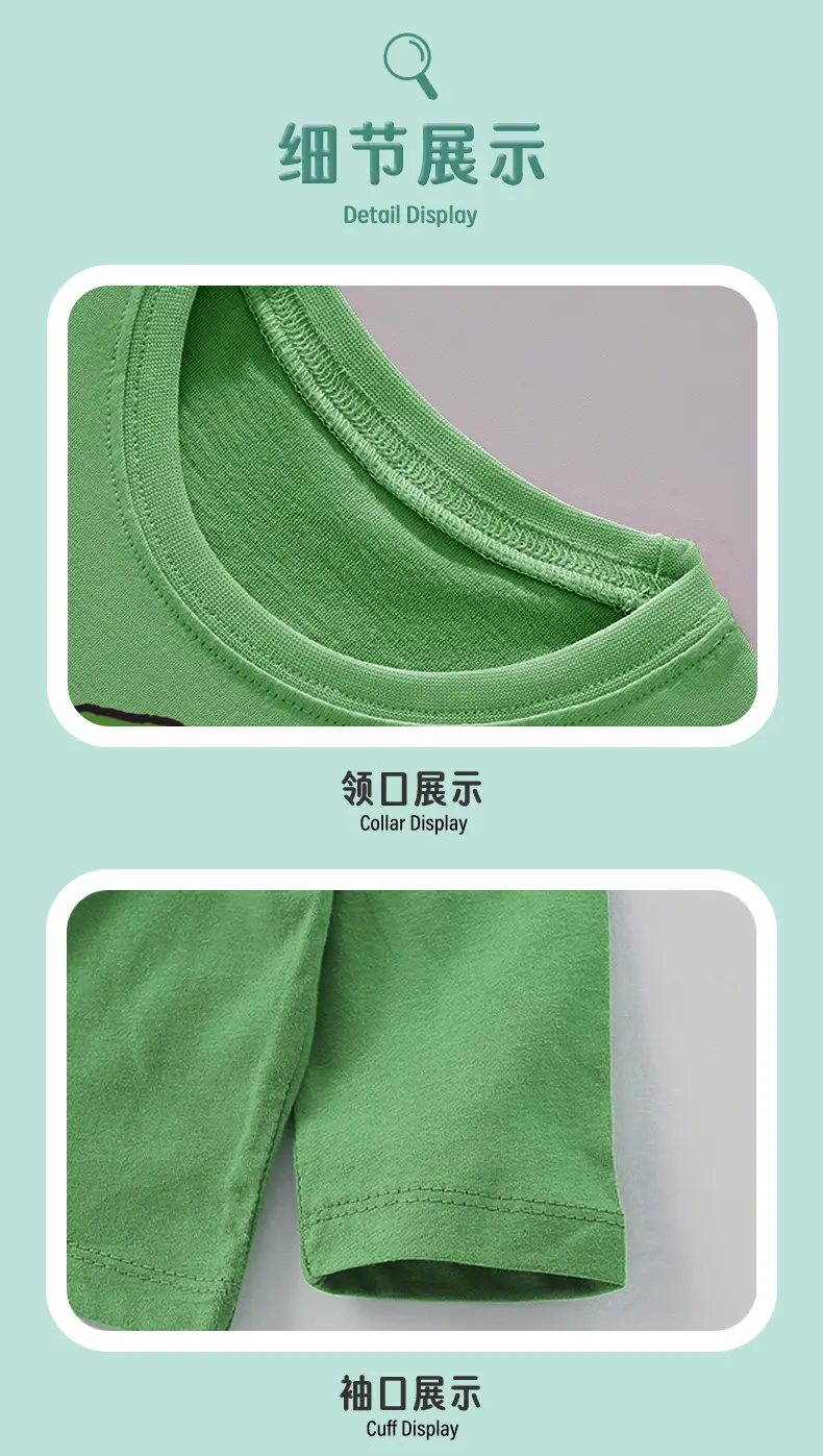 Green Cartoon Dinosaur T-Shirt for Boys — feature 7