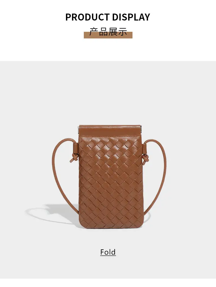 Trendy Mini Phone Bag for Women Handwoven Leather Purse — feature 10