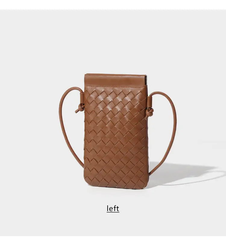 Trendy Mini Phone Bag for Women Handwoven Leather Purse — feature 11