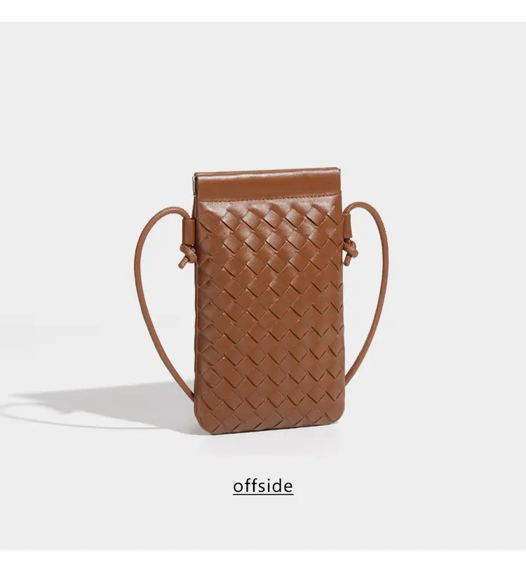 Trendy Mini Phone Bag for Women Handwoven Leather Purse — feature 12