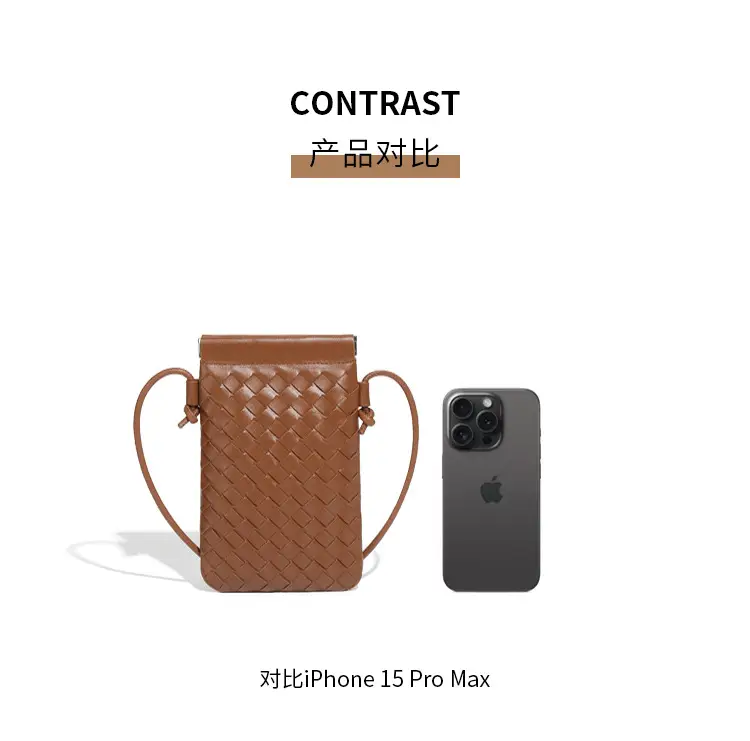 Trendy Mini Phone Bag for Women Handwoven Leather Purse — feature 8