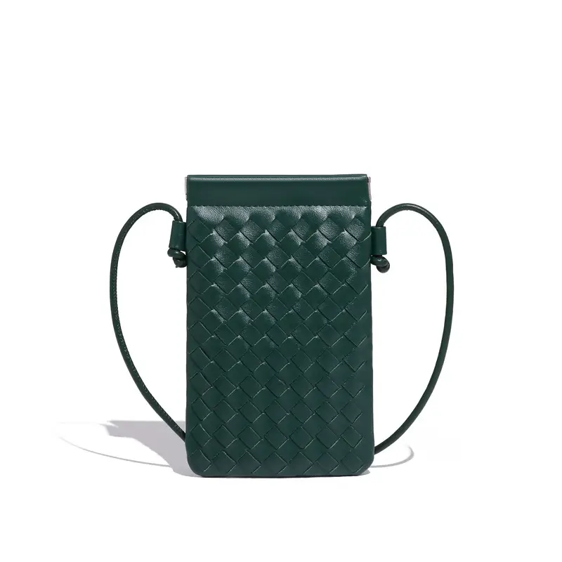 Trendy Mini Phone Bag for Women Handwoven Leather Purse - Image 10