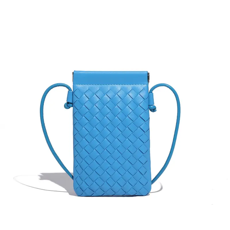 Trendy Mini Phone Bag for Women Handwoven Leather Purse - Image 14