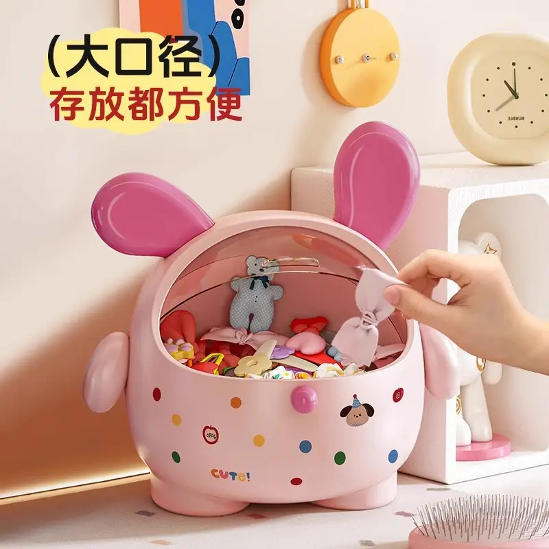 Cartoon Doodle Dog Hair Accessory Box Desktop Storage Large Capacity Children's Girls Hair Ties and Jewelry Organizer Box