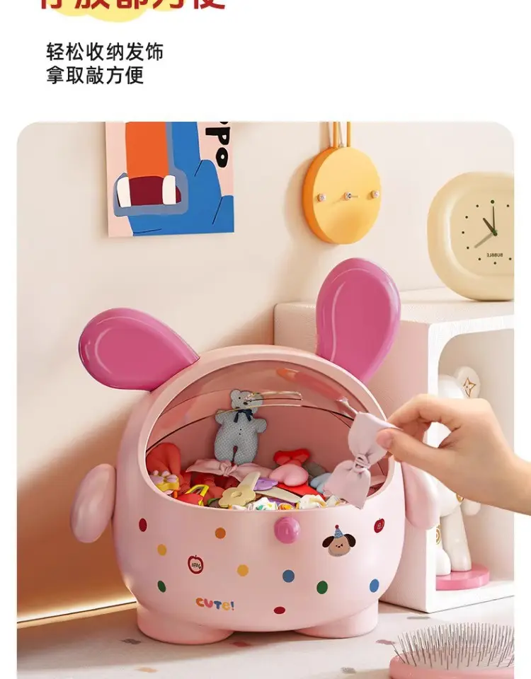 Cartoon Doodle Dog Hair Accessory Box Desktop Storage Large Capacity Children's Girls Hair Ties and Jewelry Organizer Box — feature 5