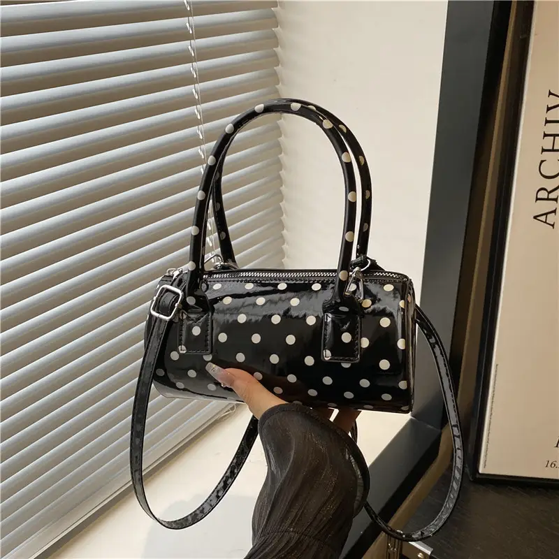Women's White Polka Dot Shoulder Crossbody Bag - Image 5