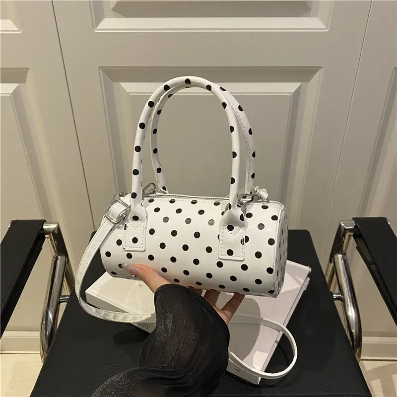 Women's White Polka Dot Shoulder Crossbody Bag - Image 6