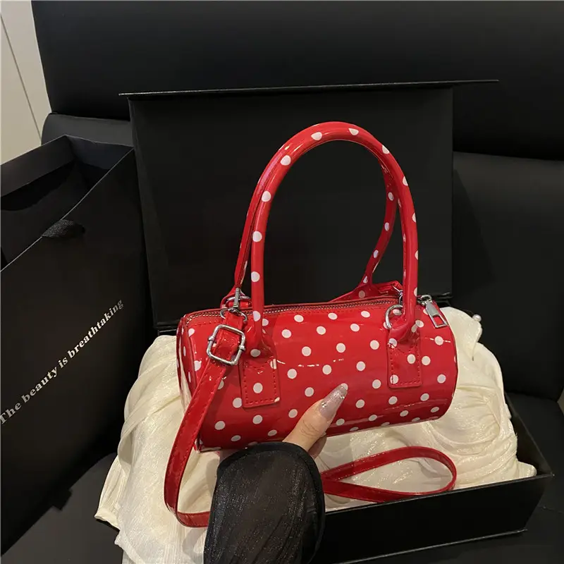 Women's White Polka Dot Shoulder Crossbody Bag - Image 7