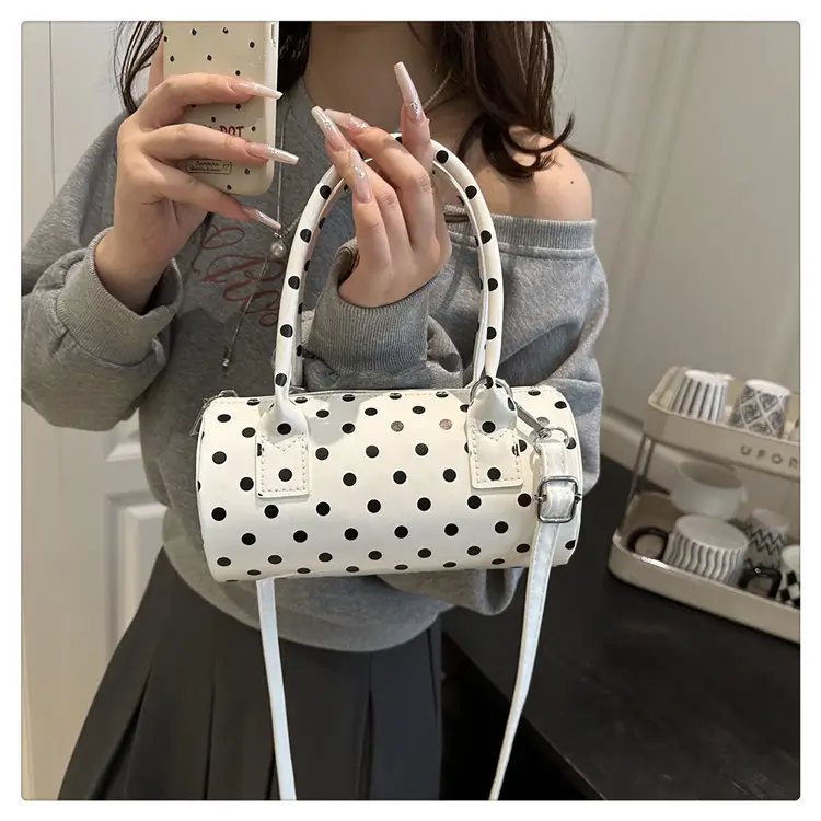 Women's White Polka Dot Shoulder Crossbody Bag — feature 12