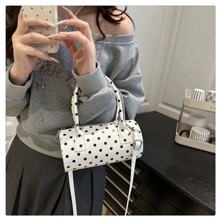 Women's White Polka Dot Shoulder Crossbody Bag — feature 13