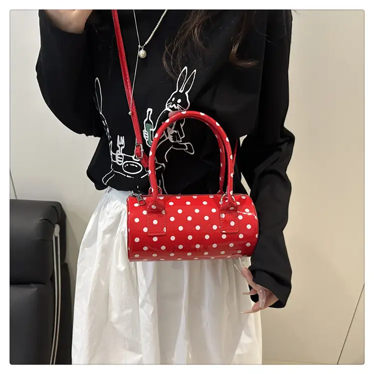 Women's White Polka Dot Shoulder Crossbody Bag — feature 17