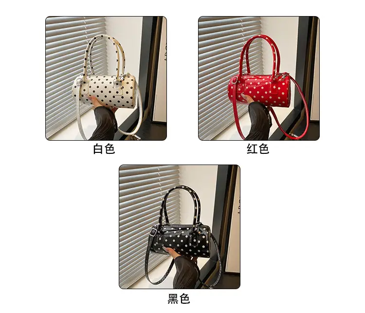 Women's White Polka Dot Shoulder Crossbody Bag — feature 2