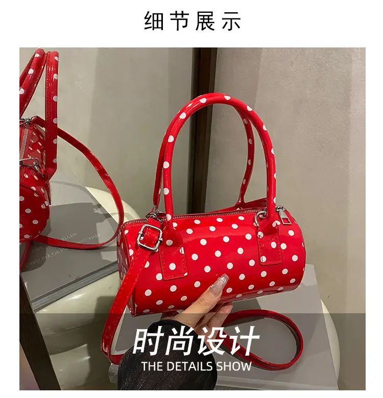 Women's White Polka Dot Shoulder Crossbody Bag — feature 3