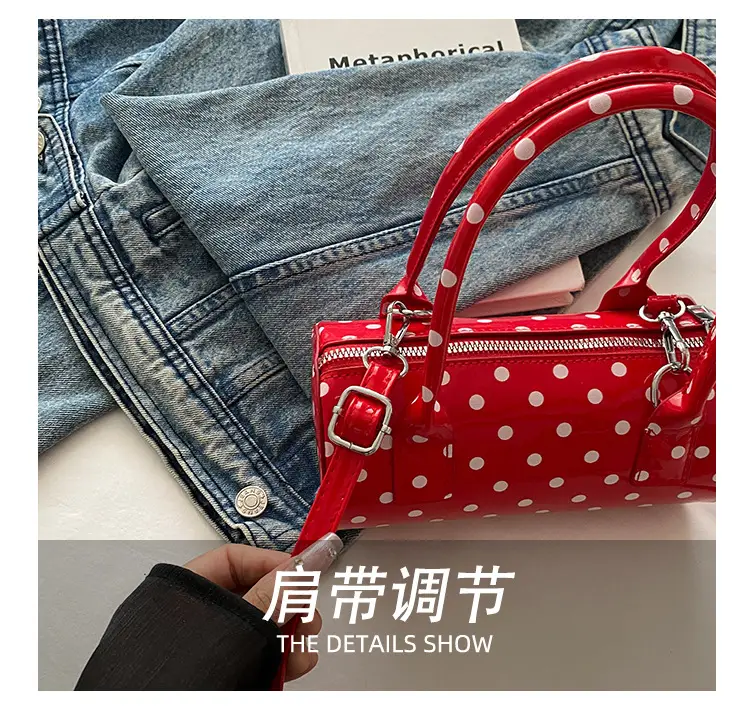 Women's White Polka Dot Shoulder Crossbody Bag — feature 6