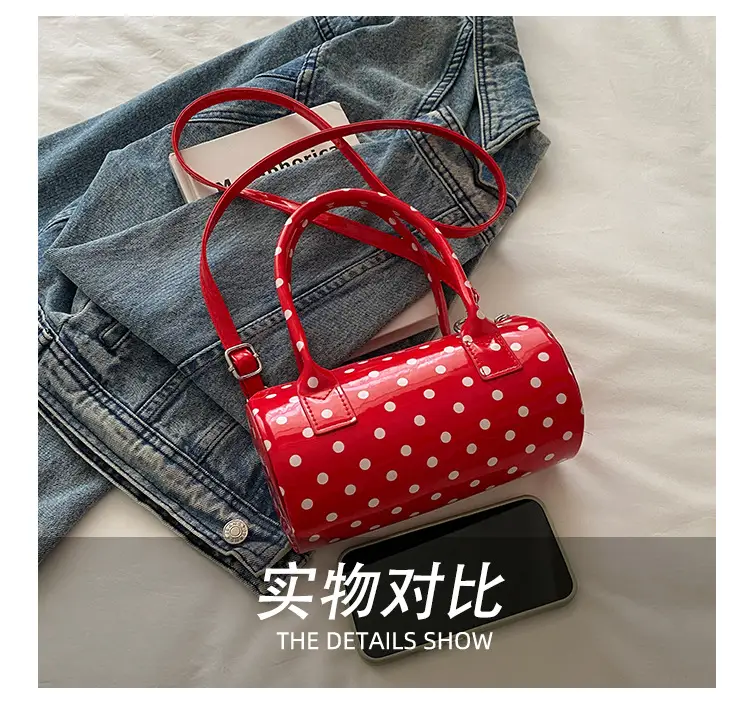 Women's White Polka Dot Shoulder Crossbody Bag — feature 8