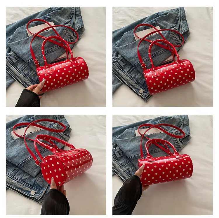 Women's White Polka Dot Shoulder Crossbody Bag — feature 9