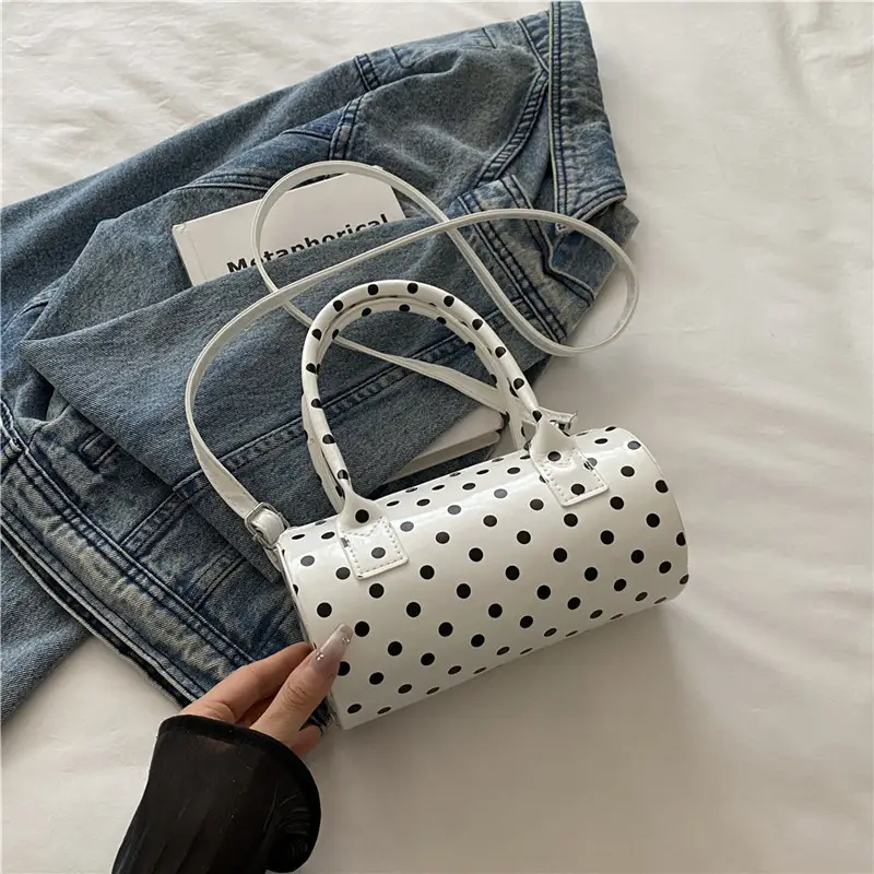 Women's White Polka Dot Shoulder Crossbody Bag - Image 2