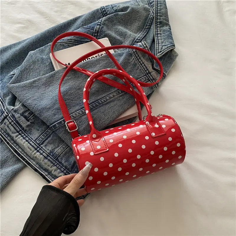 Women's White Polka Dot Shoulder Crossbody Bag - Image 3
