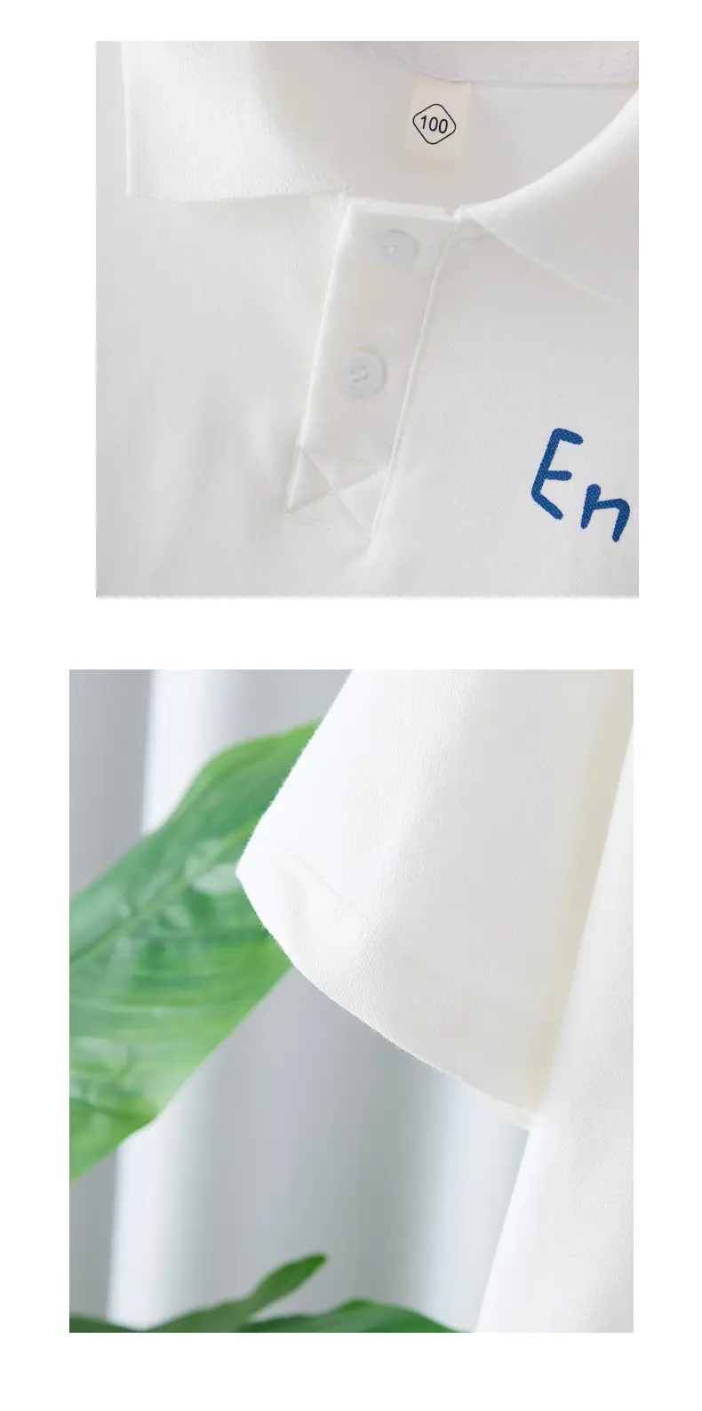 2025 Boys White Polo Shirt with Sunflower Print — feature 6