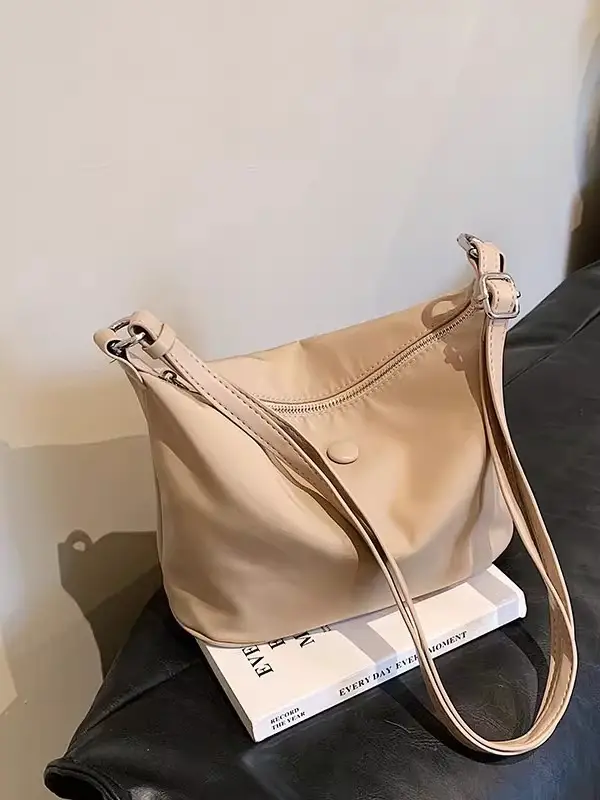 Women's Beige Nylon Shoulder Bag 2025 New Design - Image 4