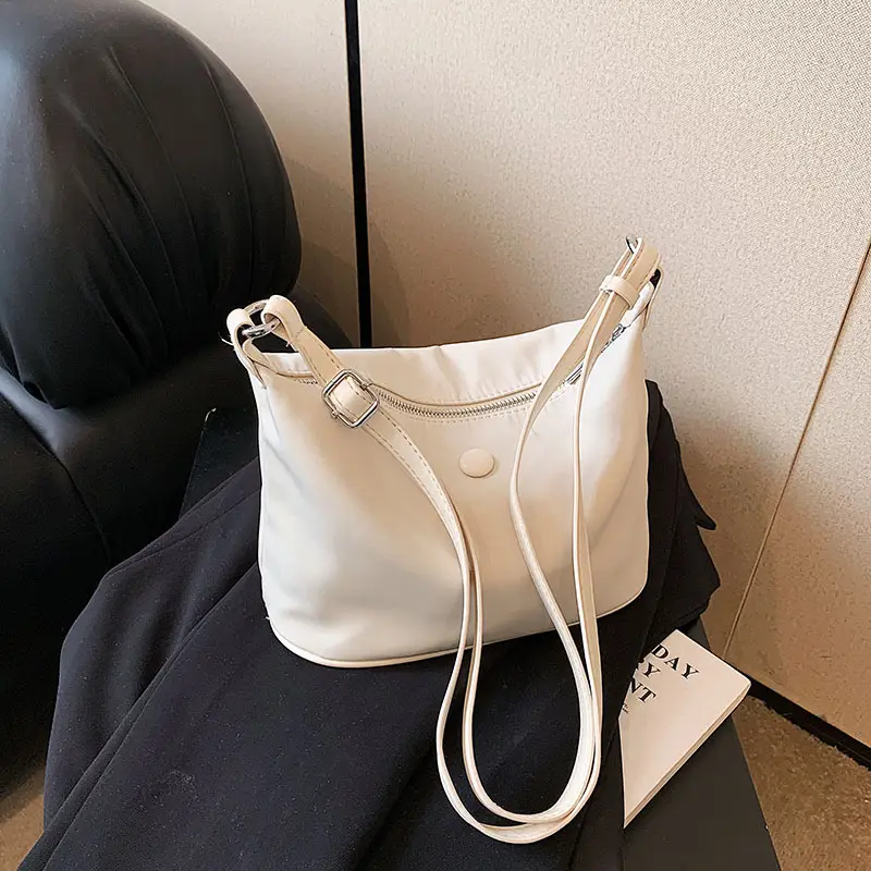 Women's Beige Nylon Shoulder Bag 2025 New Design - Image 3