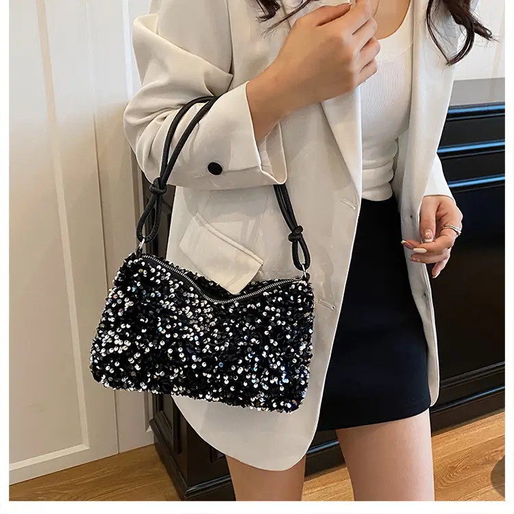 Black Sequin Shoulder Bag 2025 Women's Casual Stylish — feature 15