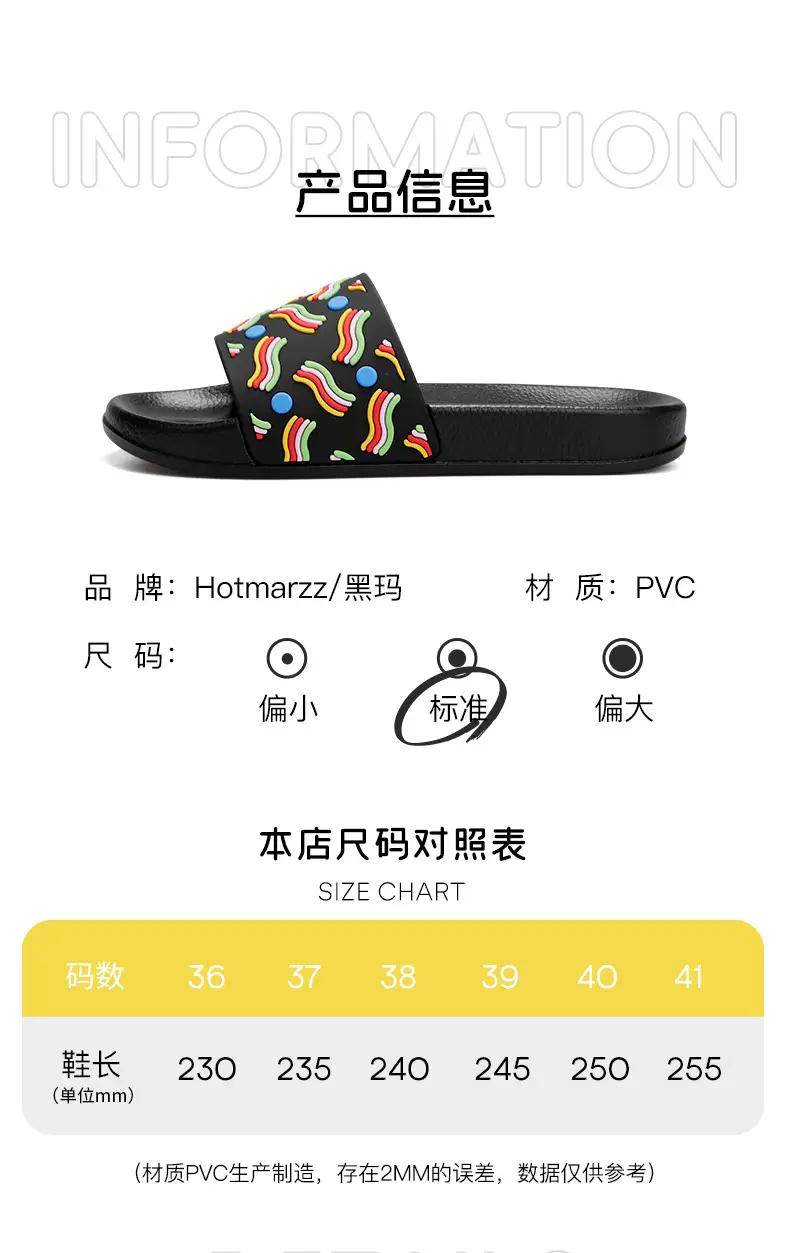 Hotmarzz Blackma Women's Non-Slip Home Outdoor Trendy Slippers Summer Bathroom Slippers Bathing Slide Slippers — feature 2