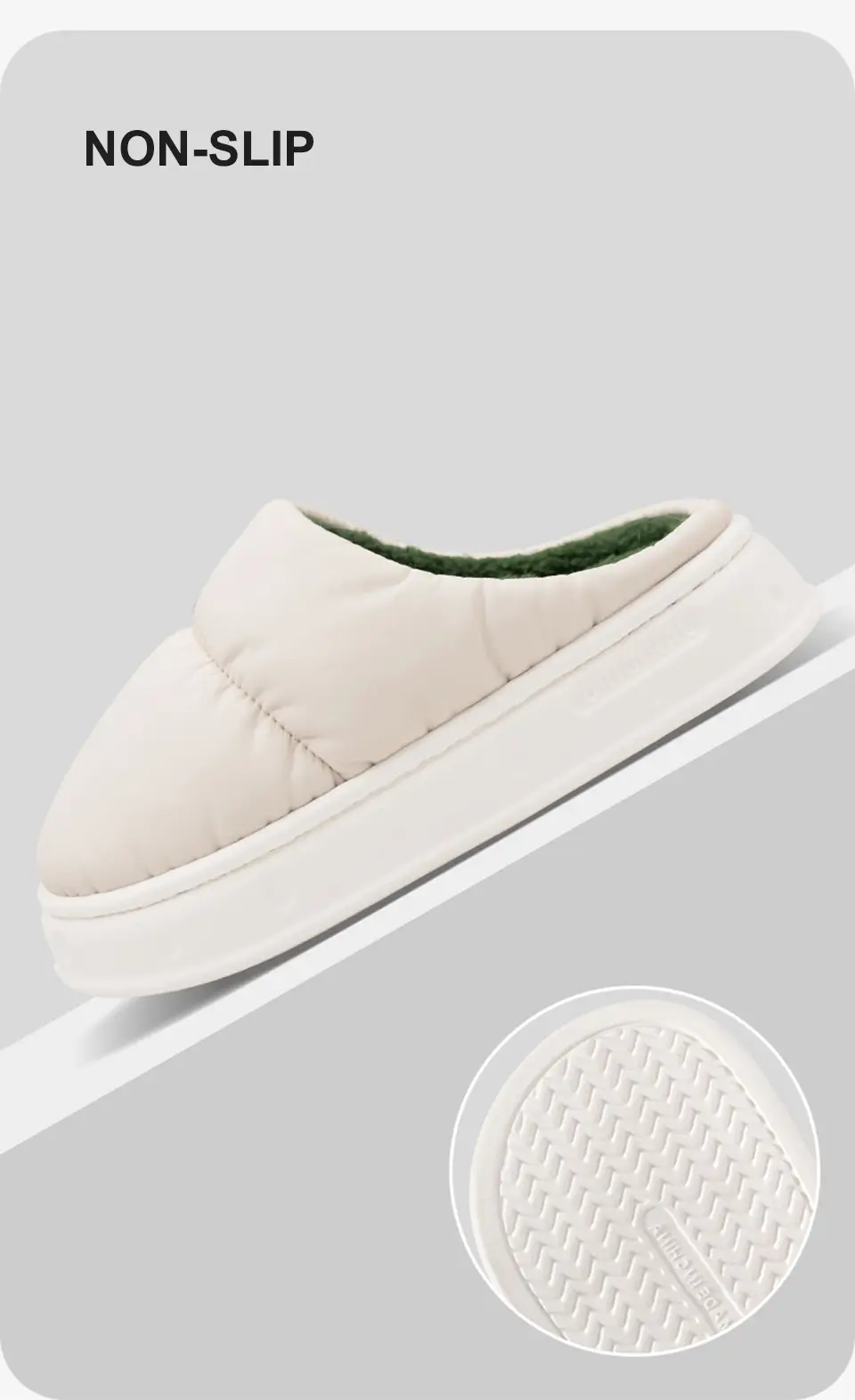 Pink Waterproof Cotton Slippers for Men Winter 2025 — feature 6