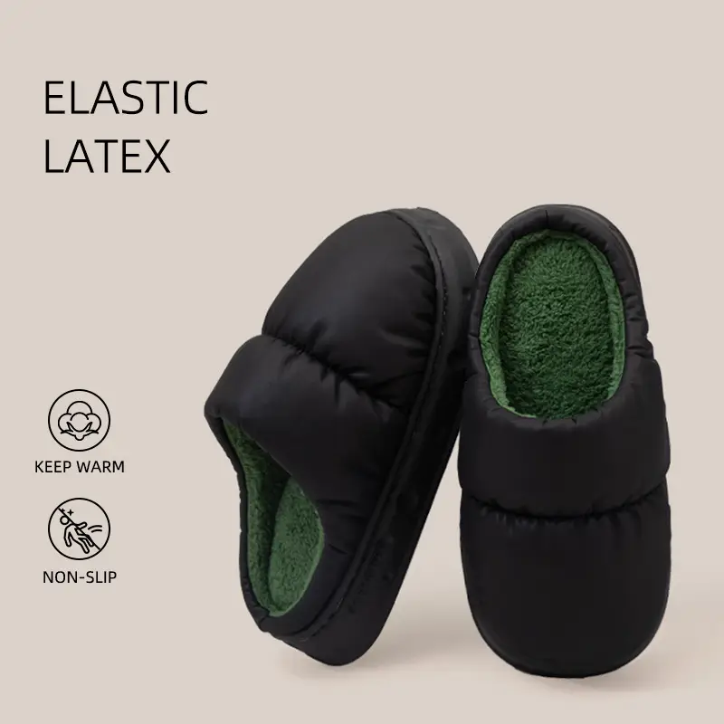 Pink Waterproof Cotton Slippers for Men Winter 2025